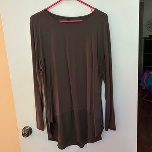 Ann Taylor Mixed Media Top, size L